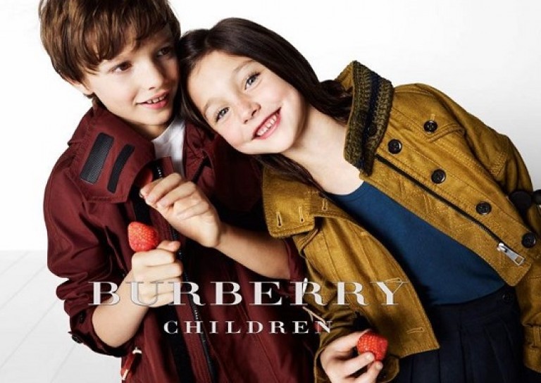 linea vestiti primaverili per bimbi Burberry